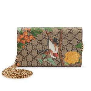 Multicolor GG Supreme Monogram Tian Chain Wallet, New